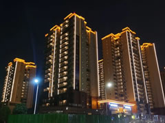 瀾悅樓體亮化工程順利完工，安州城市夜景再升級